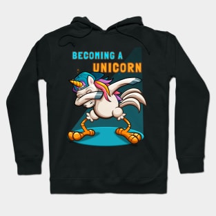 Becoming A Cute Dabbing Chicken Unicorn Gift Hoodie